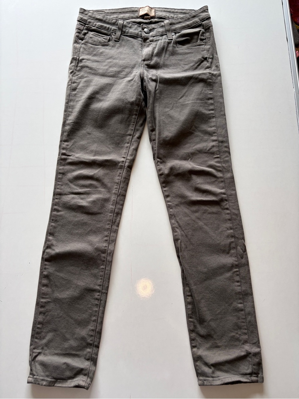 Paige denim dark grey skinny jeans women’s size 26 low rise 30” inseam - Picture 2 of 7